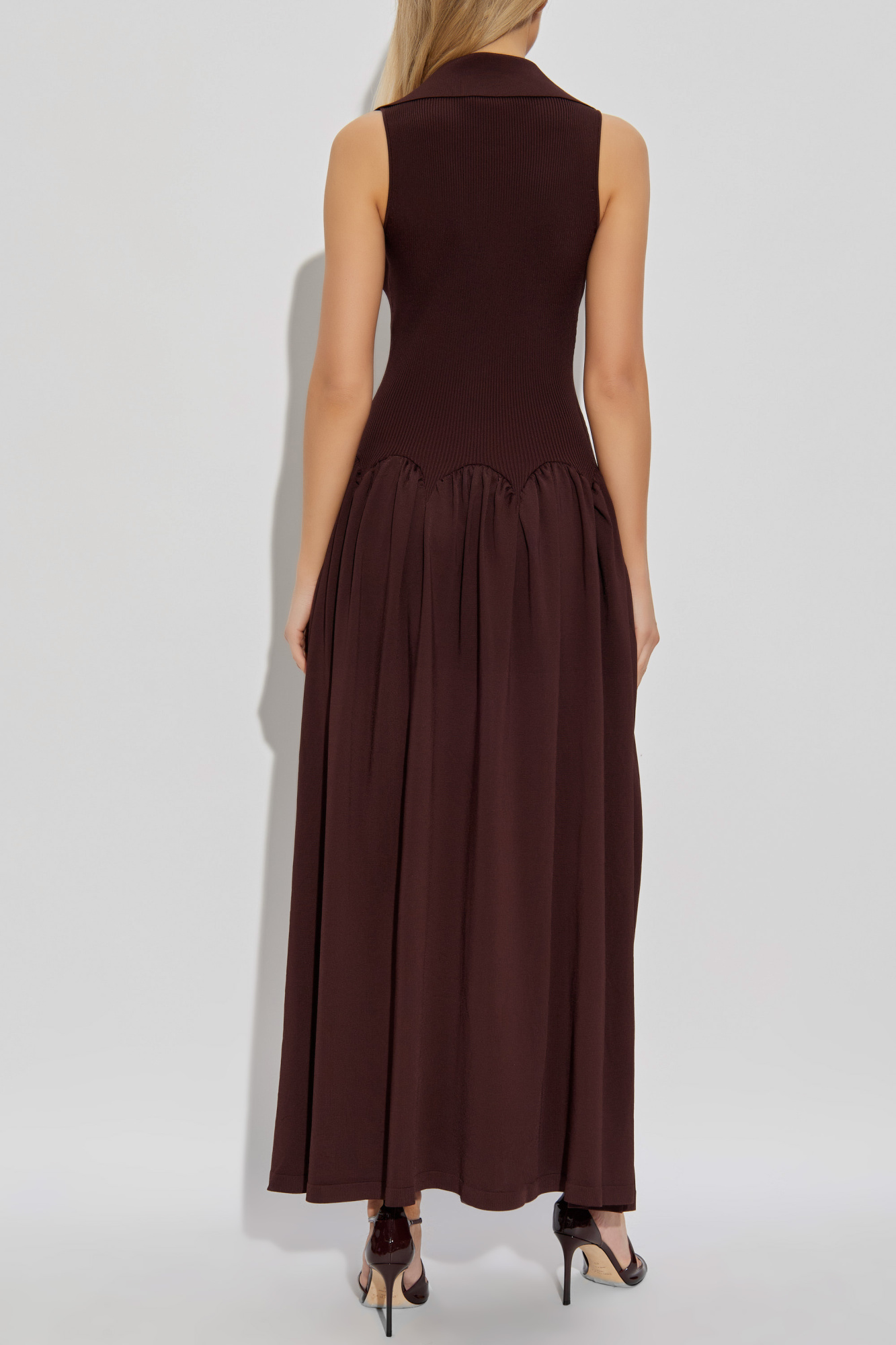 ワンピース SELF-PORTRAIT Woman Dress Brown SS25001SA BROWN Brown Ribbed sleeveless dress Self-Portrait - Vitkac GB